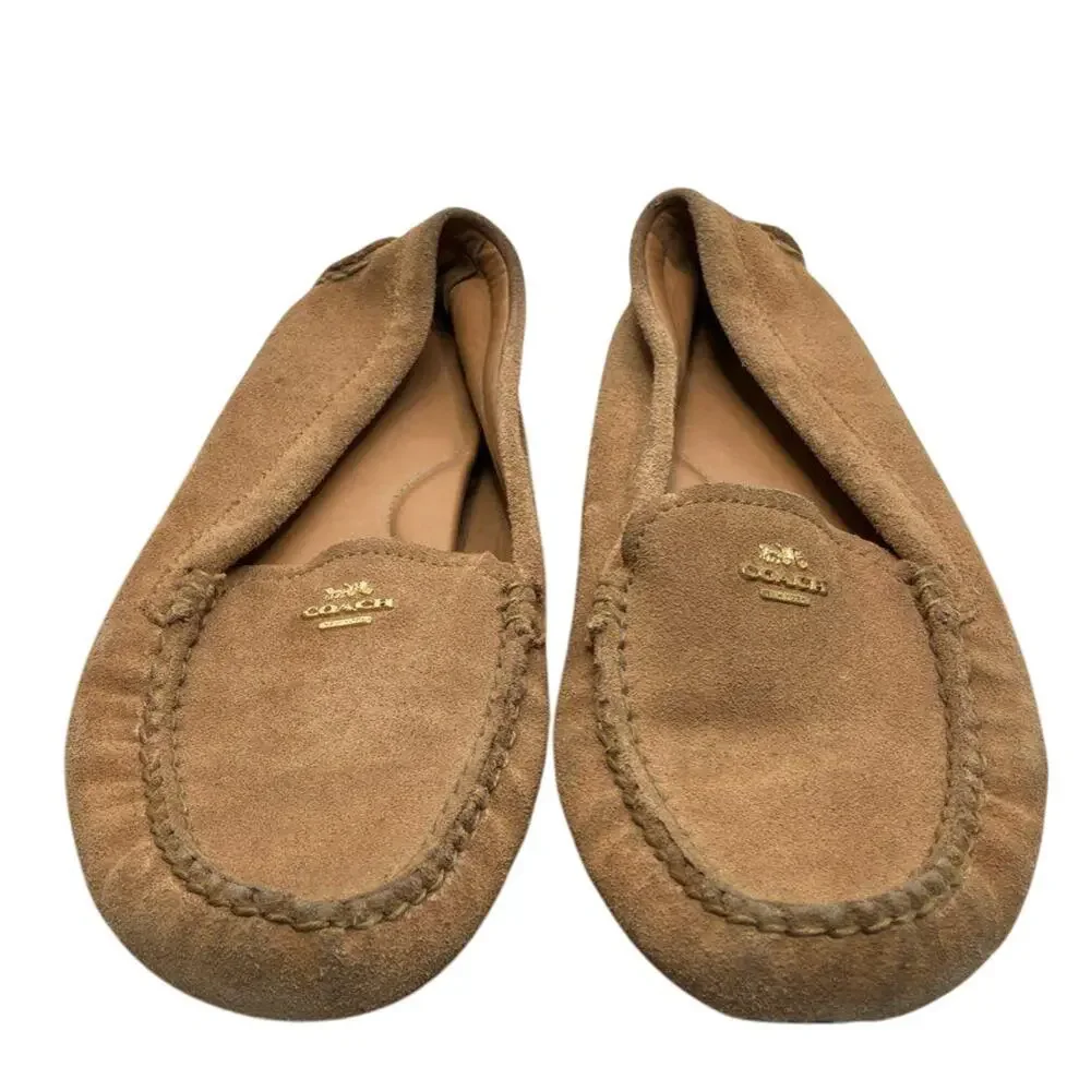 Coach Women's Amber Refined Suede Loafers 8.5